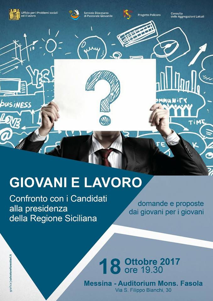 MESSINA. REGIONALI: INCONTRO SU “GIOVANI E LAVORO” CON I CANDIDATI ALLA PRESIDENZA